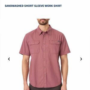 SMITH Men's Casual Button Down Shirt - Maroon (NWT)